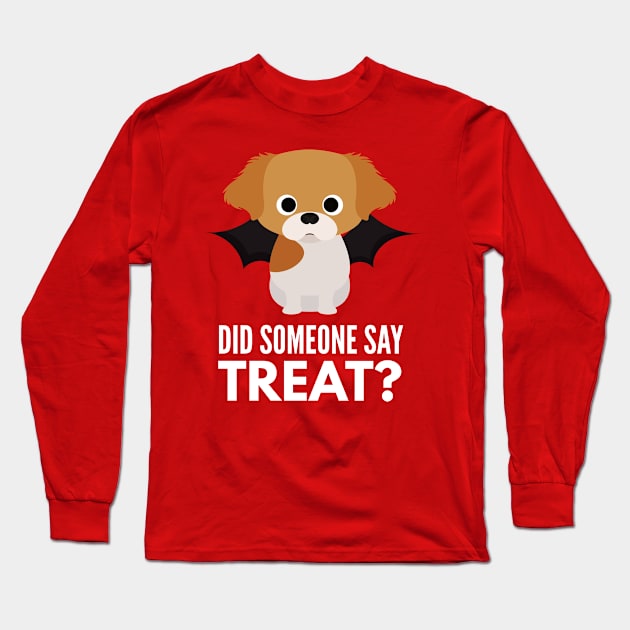 Pekingese Halloween Trick or Treat Long Sleeve T-Shirt by DoggyStyles